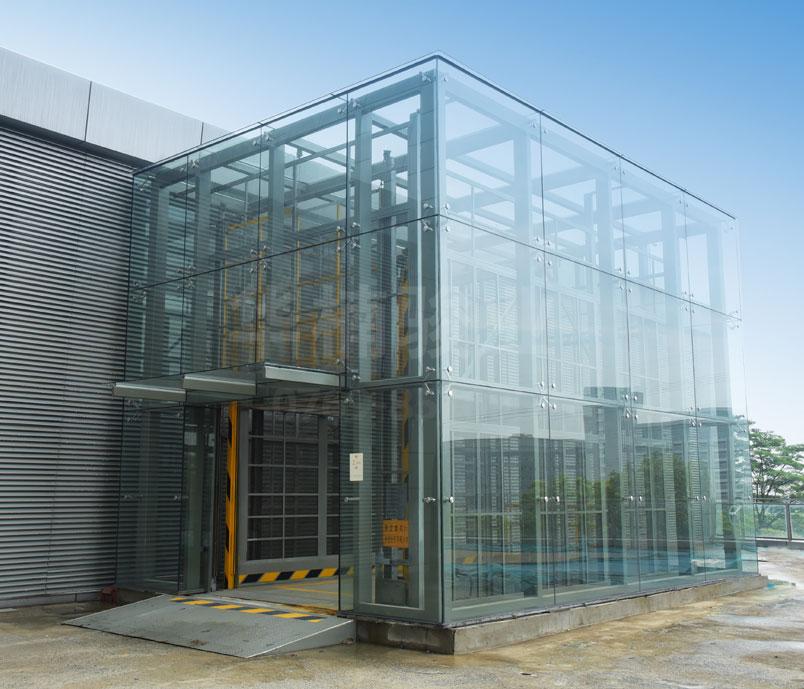 钢化玻璃汽车升降机